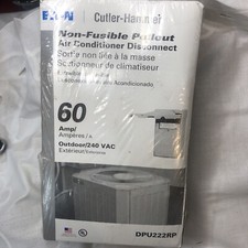 Cutler-Hammer 60amp DPU222RP Non-Fusible A/C Disconnect Switch 240. Sealed. A17