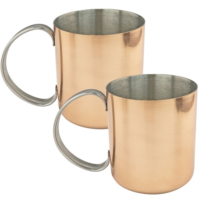 Set of 2 Copper Moscow Mule Mug Stainless Steel Lining Copper Mule Mugs