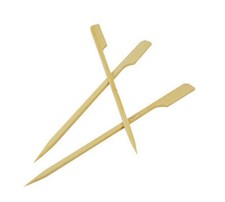 BBQ Wooden Bamboo Paddle Skewers Disposable Cocktail Party Sticks