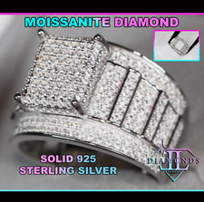 Mens moissanite ring | Mens Iced Out Ring | Mens Moissanite Hip Hop Ring