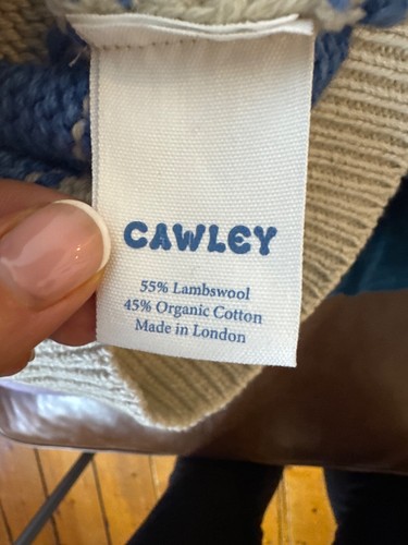 CAWLEY STUDIO GILET CON COLLETTO TESTURIZZATO IN AVORIO/GIACINTO - S/8 Esaurito - £346 - Foto 15 di 15