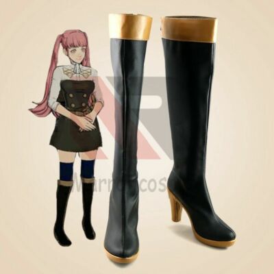 Fire Emblem: Three Houses Hilda Shoes Halloween Cosplay Women Boots Black