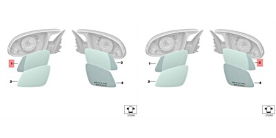 Genuine BMW 2 3 4 F-Series M Mirror Heated Wide Angle Mirror Glass Pair Set L+R