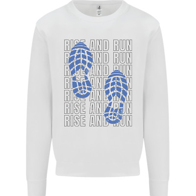 Rise & Run Running Marathon Langlaufläufer Kinder Sweatshirt Pullover