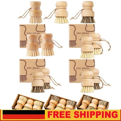 1/2/3 PCS Wooden Kitchen Scrub Brush W/Soap Holder for Cleaning Dishes/Pans/Pots
