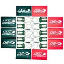10x 1/0 Gauge Tinned Copper Ring Terminal Battery Lugs 1/2" Hole w/ Heat Shrink
