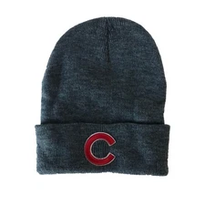 NEW Unisex Chicago Cubs Beanie Skull Cap Cuff Winter Warm GreyGray One Size