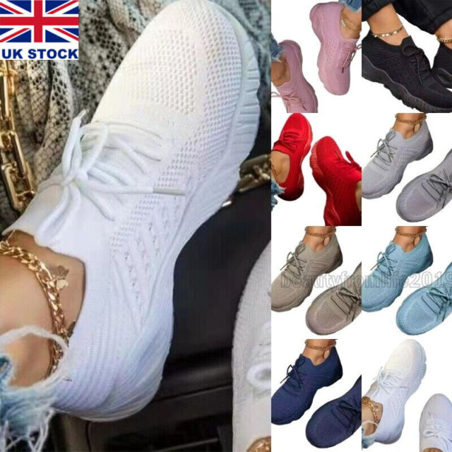 Ladies Womens Running Trainers Sports Sneakers Knit Lace-Up Comfy Gym.Shoes.Size EB12370 Ladies Womens Running Trainers Sports Sneakers Knit Lace-Up Comfy Gym.Shoes.Size EB12370