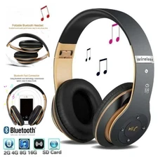 Wireless Headphones Bluetooth Noise Cancelling Stereo Earphones Over Ear Headset