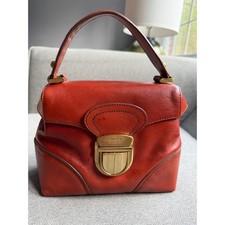Vintage Maxx New York Hand Purse Leather Cognac Buckle Classic