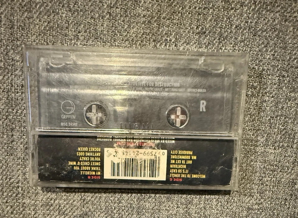 Guns N Roses Appetite for Destruction cassette tape Rock Axl Slash Tested 80's - Imagem 3 de 4