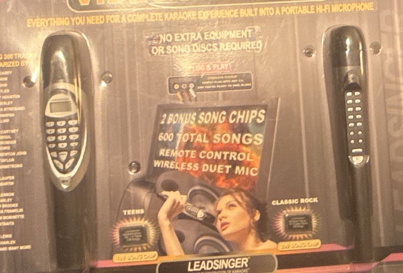 LEADSINGER All-in-One Video Karaoke System w/ Mic, Song Chips, Wireless Remote