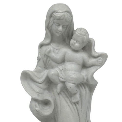 Vintage Mutter Maria Madonna Jesuskind 8" Porzellan Biskuit Figur wunderschön - Bild 3 von 9