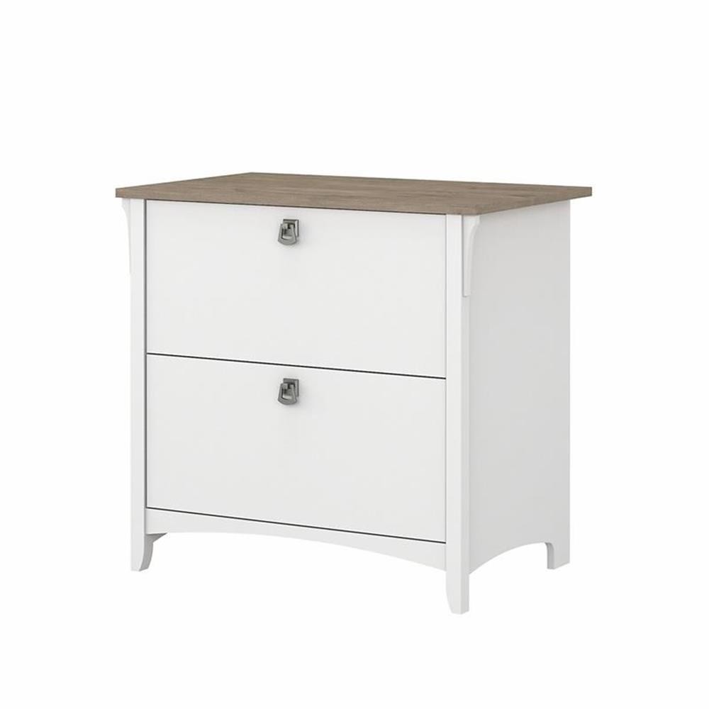 Bush Furniture Salinas 2 Drawer File Cabinet in White/Shipla