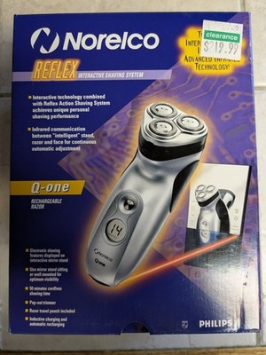 RARE 1997 Norelco Q -One Reflex Open Box Vintage Electric Shaver TESTED WORKING!