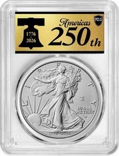 2017 PCGS MS70 Silver Eagle ASE MS 70 First Strike Flag Label