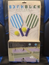 Pickleball Pro Paddle: South Beach - Blue & Green (Opened Box) 2balls+2paddles