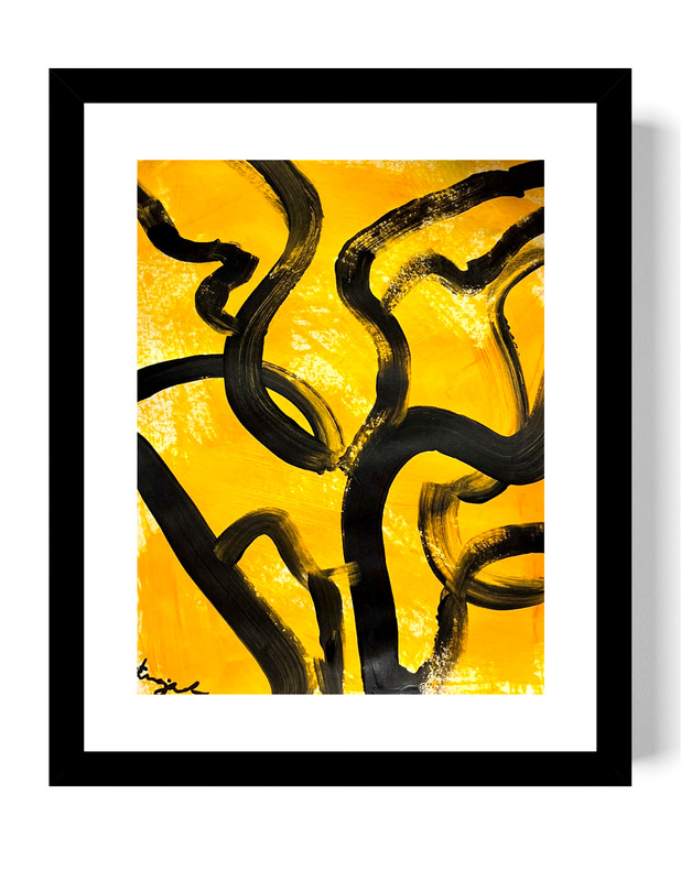 Guajardo Art: Tiger 14X11 Paper Bold Vibrant Abstract Wall Decor