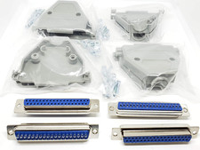 4 Sets Solder Cup DB37 Female  Plastic Hoods, 37 Pins D-Sub Connector  Hood Se