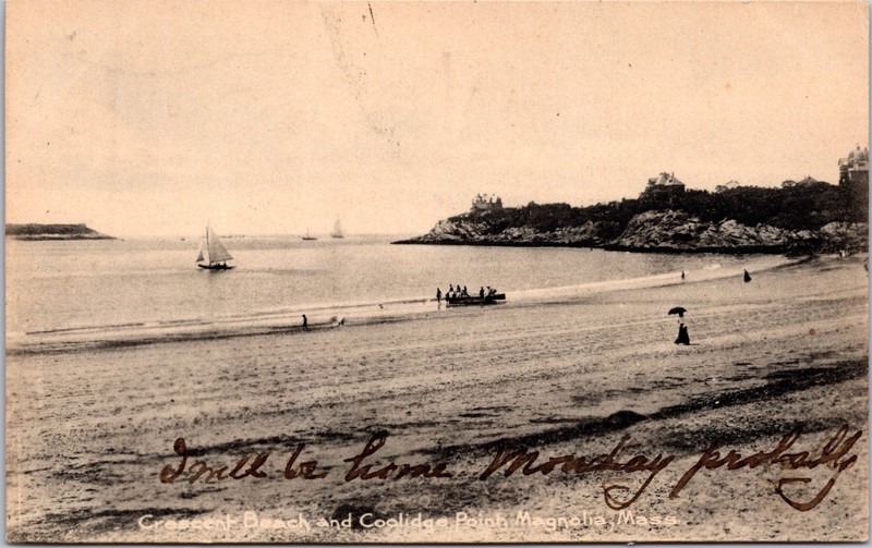 PC6625 MA Massachusetts Gloucester Magnolia Crescent Beach Essex County Postcard