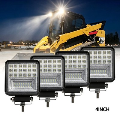 4PCS Square LED Work Light 120W Flood Lights For Tractor Off Road Truck 4 inch