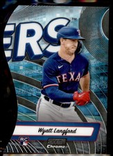 2024 Stadium Club #TRI-24 Wyatt Langford Triumvirates Texas Rangers