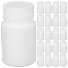  100 Pcs Small Pill Bottle White Bottles Medication Capsule Storage