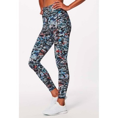 Lululemon Break Free Tight 25'' Culture Clash Starlight Black Leggings Size 8
