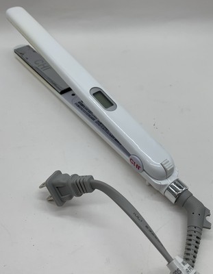 Chi Silver Pearl 1'' Ceramic Flat Iron Hair Straightener Tested Digital Temp