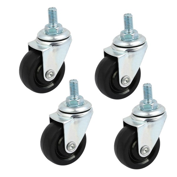 4 StüCk M8X15Mm 1.5Mm Durchmesser Gummi Transportrollen Rollen MöBel RäDer-image