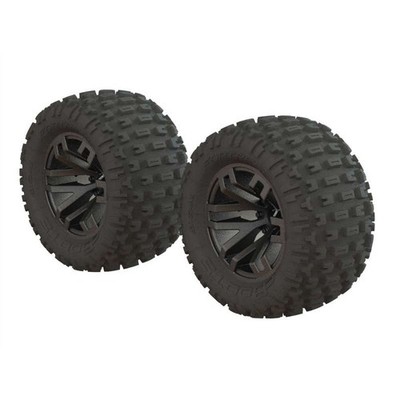 ARRMA Dboots Fortress MT 1/10 Reifen auf Felge (1 Paar) #ARA550086