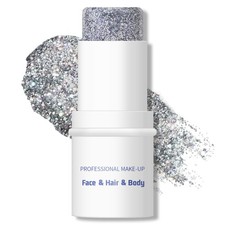 KYDA Body Glitter Stick, Chunky Glitter Gel for Face Body Hair, Sparkling Hol...