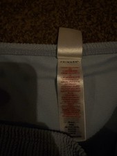 Primark Women’s Light Blue Ribbed Bandeau High-Waist Bikini Set Size L