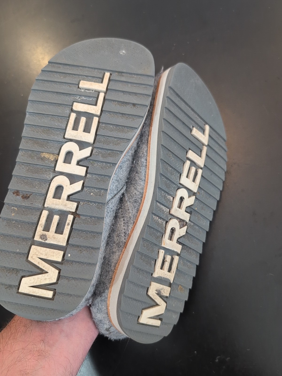 MERRELL Zoccolo donna Juno taglia 6 5 grigio lana slip on J001416