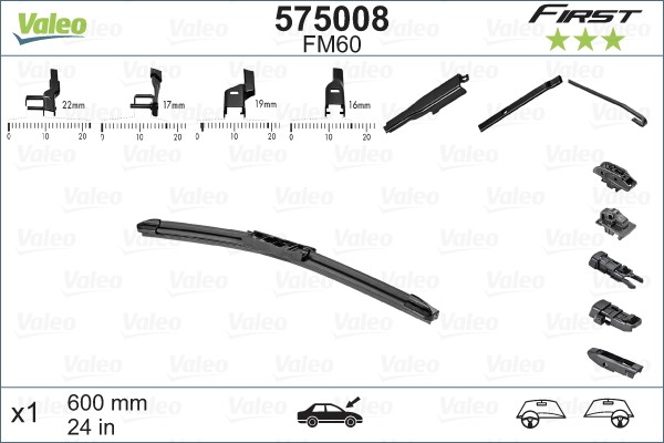 Fits VALEO 575008 FIRST FB MULTICONNECTION FM60 600MM