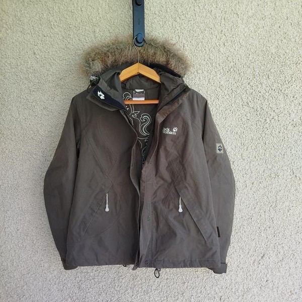 Women Jack Wolfskin Jacket Khaki 36 / S / 44 #9F6M