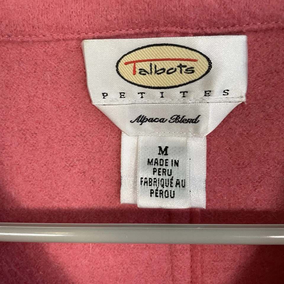 Chaqueta Blazer Talbots Petites Mediana Rosa Mezcla Lana Alpaca Foto 4 de 4