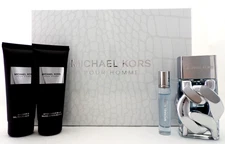 Michael Kors Pour Homme 4 Pcs Set for Men 3.4 oz. EDP Spray+Travel+B/Lot+S/Gel