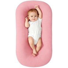 Soft Infant Support Cushion, Breathable Cotton - Pink