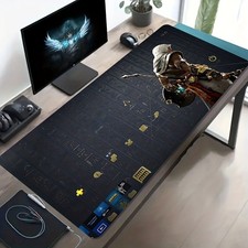 A Large Gaming Mouse Pad Featuring a Design of an Ancient Egyptian Warrior Agai