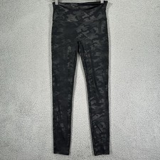 Spanx Black Women  s Plus Sz M Camo Shaping Slimming Leggings Gym Workout