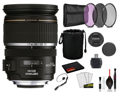 Canon EF-S 17-55mm f/2.8 IS USM Lens with Bundle Package Deal Kit
