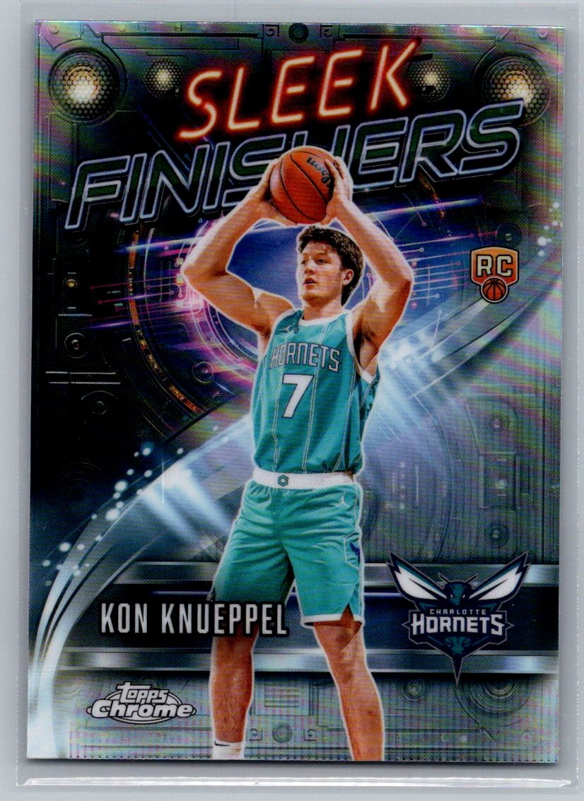 Kon Knueppel 2025-26 Topps Chrome #SF-24 Sleek Finishers Refractor Rookie