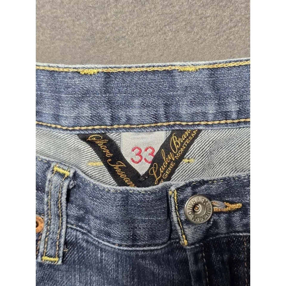 Lucky Brand 181 Jean Mens Size 33x29 Bootcut Denim Blue Cotton Blend - Image 2 of 4