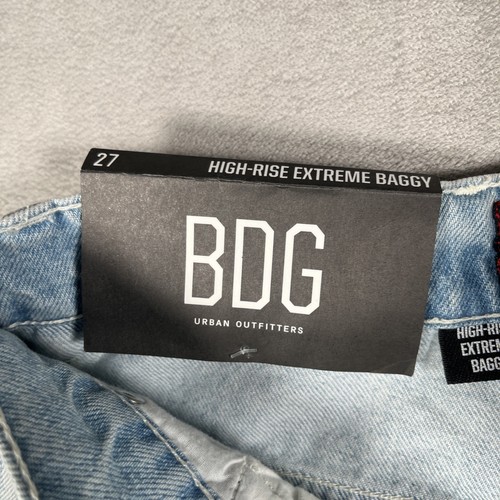 NWT Urban Outfitters BDG 90sWide High Rise Extreme Baggy Jeans Light Wash 27x29 - Picture 6 of 13