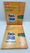 Staples Heavyweight PVC  Acid Free Sheet Protectors for 3-hole Clear 2x50 100