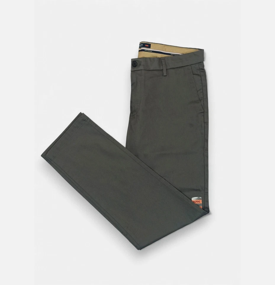 Pantalones Hombre Dockers Signature Khaki Slim Fit Color Gris Talla 34/32 Nuevos - Imagen 1 de 4