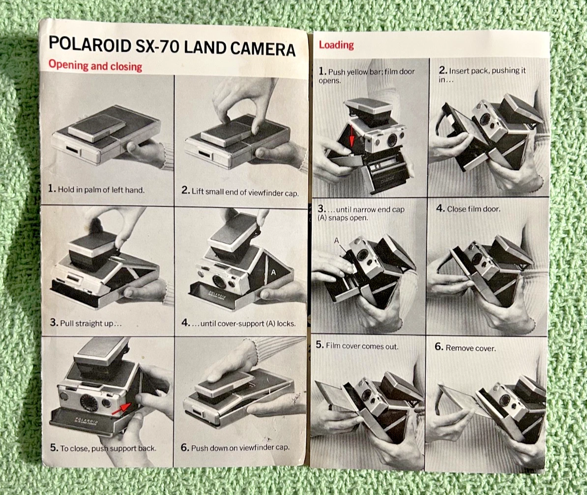 Manuel D'instructions Vintage Pour Polaroid Land Camera Modèles 150 Et 800 - USA