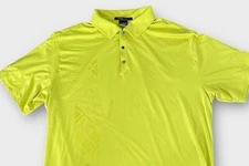 Nike Tiger Woods Collection Dri-FIT Golf Polo XL Shirt Athletic Fit Men's Neon