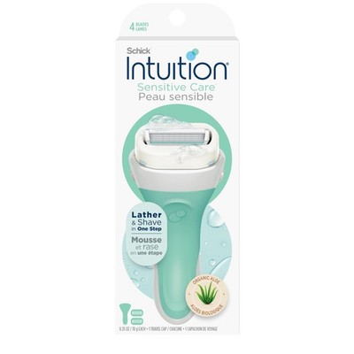 Women s Sensitive Skin Razor - Schick Intuition with Aloe 1 + 2 Blades
